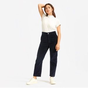 NWOT Everlane Navy Corduroy Straight Leg Crop